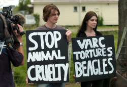 Protest against animal testing 2007